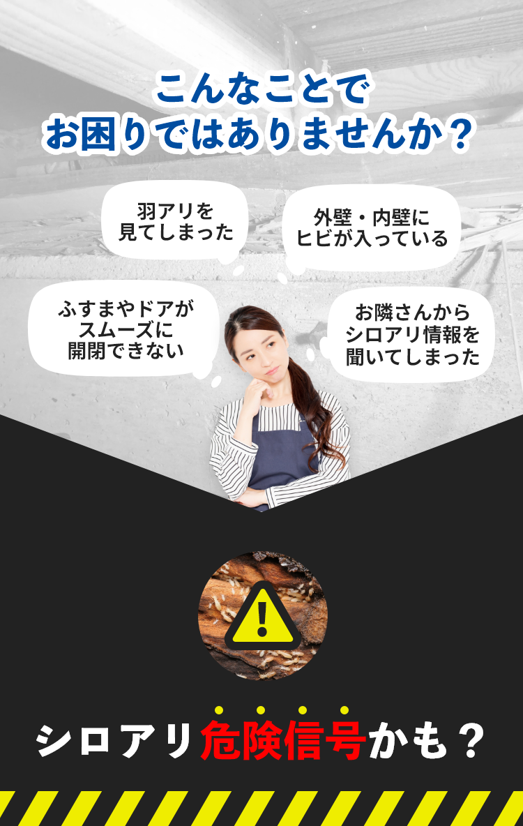 こんなことでお困りではありませんか？シロアリ危険信号かも？